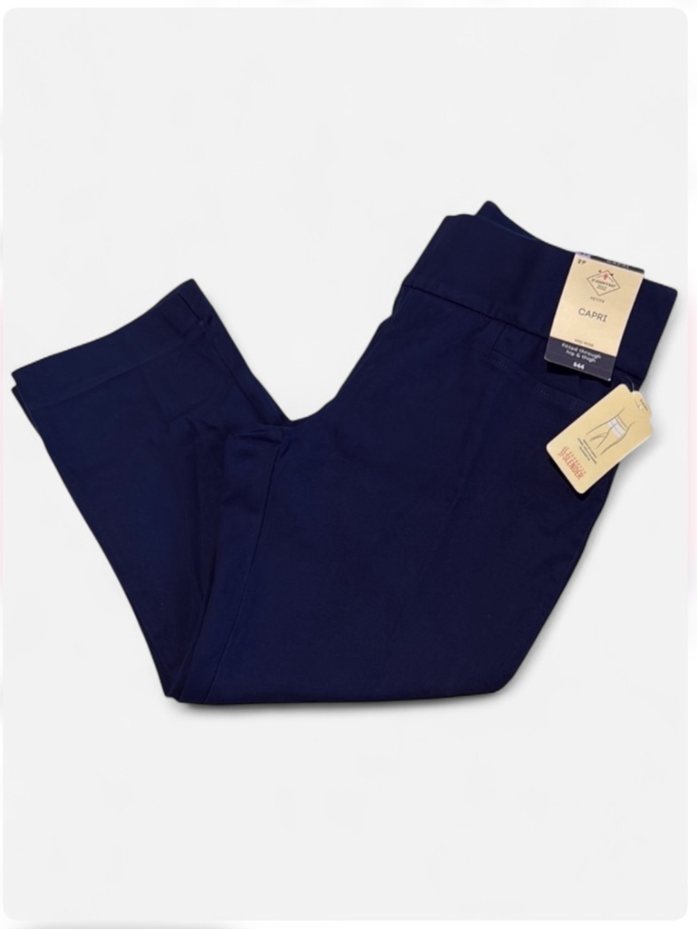 St John’s Bay women’s Navy pull on Capri Pants Size 2P